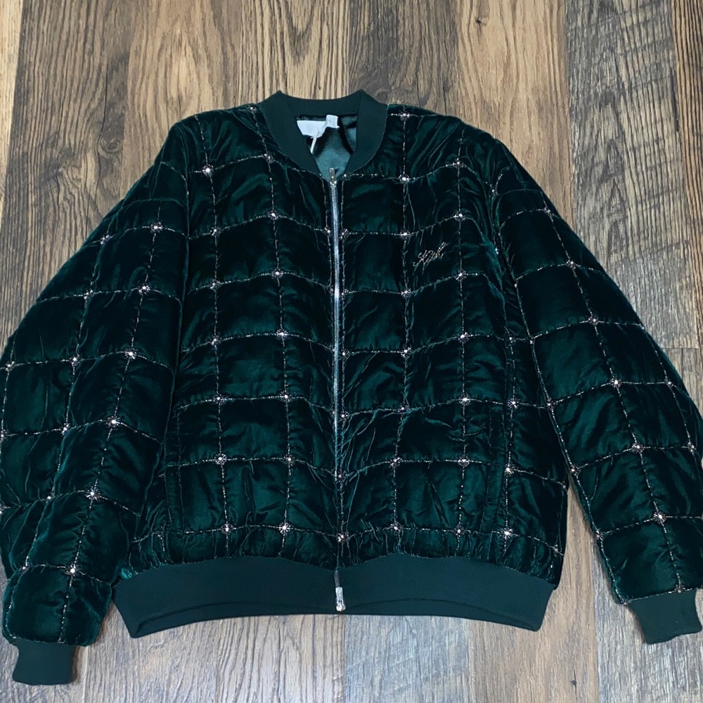 KITH MENS Green BEADED VELVET Jacket